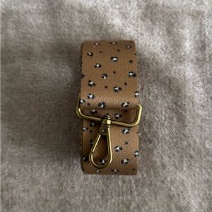 Madewell Goldish-Toned Purse/Bag Strap w/ Subtle Animal-Inspired Print